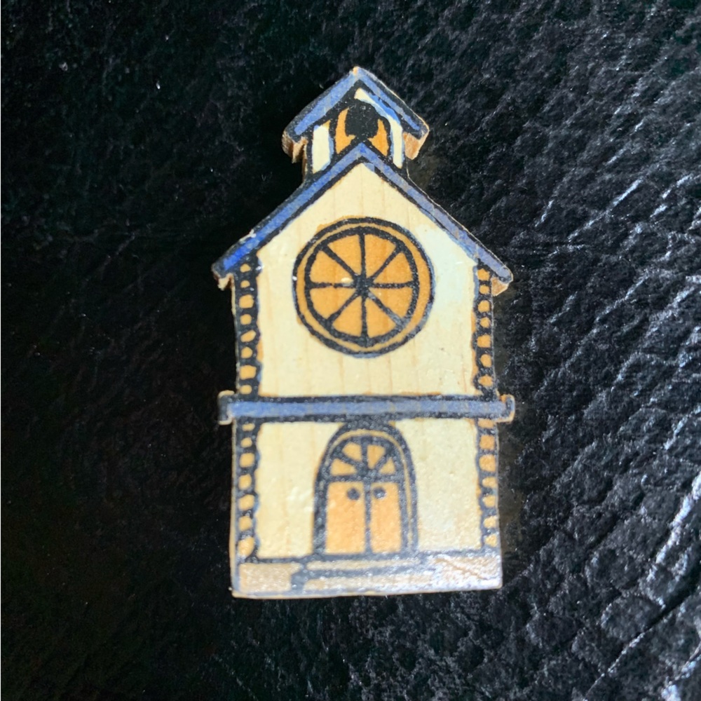 Handmade Schoolhouse Brooch